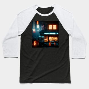 Ramen Truck - Cyberpunk Cityscapes Baseball T-Shirt